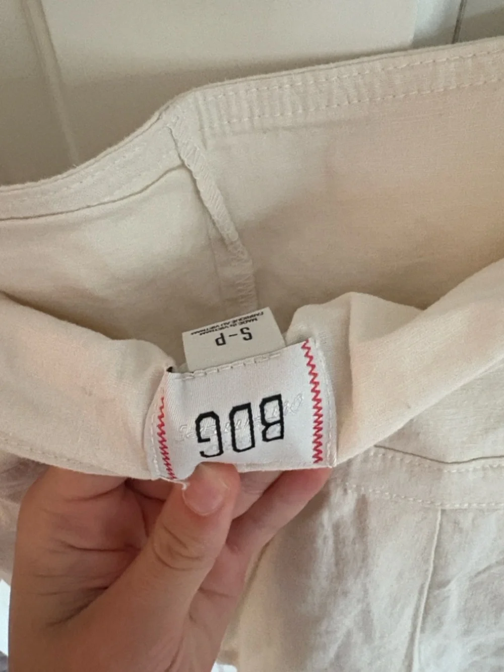 BDG Cream Mini Skirt with Buckle Detail - Picture 3 of 3